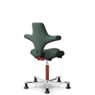 HÅG Capisco 8106 - Steelcut Trio 3 (Kvadrat) - Laine / Polyamide - STT966 Brown grey - Blush Rose - 150 mm (hauteur d’assise 40–55 cm) - Patins thumbnail
