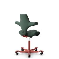 HÅG Capisco 8106 - Steelcut Trio 3 (Kvadrat) - Laine / Polyamide - STT966 Brown grey - Blush Rose - 200 mm (hauteur d’assise 46–64 cm) - Roues souples pour sols durs thumbnail