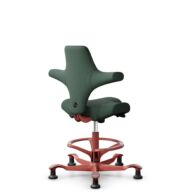 HÅG Capisco 8106 - Steelcut Trio 3 (Kvadrat) - Laine / Polyamide - STT966 Brown grey - Blush Rose - 265 mm (hauteur d’assise 53–79 cm) - Patins thumbnail