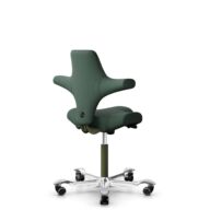HÅG Capisco 8106 - Steelcut Trio 3 (Kvadrat) - Lana / Poliamida - STT966 Brown grey - Moss Grey - 150mm (seat height 40–55cm) - Hard castors for soft floors thumbnail