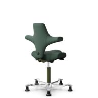 HÅG Capisco 8106 - Steelcut Trio 3 (Kvadrat) - Laine / Polyamide - STT966 Brown grey - Moss Grey - 265 mm (hauteur d’assise 53–79 cm) - Patins thumbnail