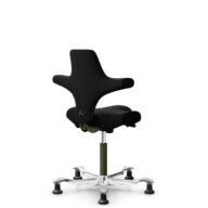 HÅG Capisco 8106 - Steelcut 3 (Kvadrat) - Laine / Polyamide - STT190 - Black - Moss Grey - 150 mm (hauteur d’assise 40–55 cm) - Patins thumbnail