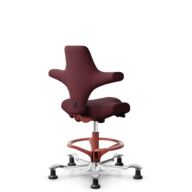 HÅG Capisco 8106 - Steelcut 3 (Kvadrat) - Wol / Polyamide - STT682 Chestnut - Blush Rose - 200 mm (Zithoogte 46-64mm) - Glijdoppen thumbnail