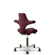 HÅG Capisco 8106 - Steelcut 3 (Kvadrat) - Laine / Polyamide - STT682 Chestnut - Moss Grey - 200 mm (hauteur d’assise 46–64 cm) - Patins thumbnail