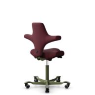 HÅG Capisco 8106 - Steelcut 3 (Kvadrat) - Wol / Polyamide - STT682 Chestnut - Moss Grey - 265 mm (Zithoogte 53-79cm) - Harde wielen t.b.v. zachte vloeren thumbnail