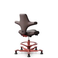 HÅG Capisco 8106 - Paloma Soft (Wollsdorf) - Cuero semi-anilina - ATG55130 - Dark brown - Blush Rose - 265 mm (seat height 53-79cm) - Glides thumbnail
