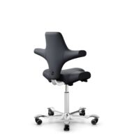 HÅG Capisco 8106 - Paloma Soft (Wollsdorf) - Cuir semi-aniline - ATG55185 - Blanc - 265 mm (hauteur d’assise 53–79 cm) - Roues souples pour sols durs thumbnail