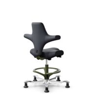 HÅG Capisco 8106 - Paloma Soft (Wollsdorf) - Cuir semi-aniline - ATG55185 - Moss Grey - 265 mm (hauteur d’assise 53–79 cm) - Patins thumbnail