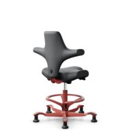 HÅG Capisco 8106 - Paloma Soft (Wollsdorf) - Cuero semi-anilina - ATG55206 - Grey - Blush Rose - 200 mm (seat height 46-64cm) - Glides thumbnail