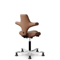 HÅG Capisco 8106 - Elmosoft (Elmo) - Skóra półanilinowa - EL33004 - Cognac - Black - 150mm (seat height 40–55cm) - Glides thumbnail