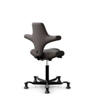 HÅG Capisco 8106 - Elmosoft (Elmo) - Semi-aniline leather - EL93068 - Dark brown - Black - 150mm (seat height 40–55cm) - Glides thumbnail