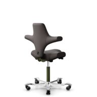 HÅG Capisco 8106 - Elmosoft (Elmo) - Cuir semi-aniline - EL93068 - Moss Grey - 150 mm (hauteur d’assise 40–55 cm) - Roues dures pour sols souples thumbnail