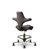 HÅG Capisco 8106 - Elmosoft (Elmo) - Cuir semi-aniline - EL93068 - Moss Grey - 200 mm (hauteur d’assise 46–64 cm) - Patins thumbnail