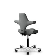 HÅG Capisco 8106 - Cura Loop (Gabriel) - Recyceltes Polyester - CLP60109 - Grey - Schwarz - 150mm (Sitzhöhe 40-55cm) - Harte Rollen für weiche Böden thumbnail
