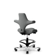 HÅG Capisco 8106 - Cura Loop (Gabriel) - Poliéster reciclados - CLP60109 - Grey - Black - 265 mm (seat height 53-79cm) - Hard castors for soft floors thumbnail