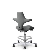 HÅG Capisco 8106 - Cura Loop (Gabriel) - Recycled Polyester - CLP60109 - Grey - Silver - 200 mm (seat height 46-64cm) - Glides thumbnail