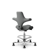 HÅG Capisco 8106 - Cura Loop (Gabriel) - Recycled Polyester - CLP60109 - Grey - Silver - 200 mm (seat height 46-64cm) - Glides thumbnail