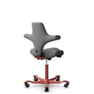 HÅG Capisco 8106 - Cura Loop (Gabriel) - Polyester recyclé - CLP60109 - Grey - Blush Rose - 150 mm (hauteur d’assise 40–55 cm) - Roues dures pour sols souples thumbnail