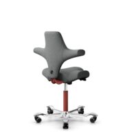 HÅG Capisco 8106 - Cura Loop (Gabriel) - Recycled Polyester - CLP60109 - Grey - Blush Rose - 150mm (seat height 40–55cm) - Hard castors for soft floors thumbnail
