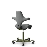 HÅG Capisco 8106 - Cura Loop (Gabriel) - Recycled Polyester - CLP60109 - Grey - Moss Grey - 150mm (seat height 40–55cm) - Hard castors for soft floors thumbnail