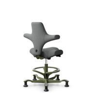 HÅG Capisco 8106 - Cura Loop (Gabriel) - Recycled Polyester - CLP60109 - Grey - Moss Grey - 200 mm (seat height 46-64cm) - Glides thumbnail