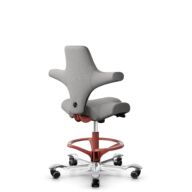 HÅG Capisco 8106 - Cura Loop (Gabriel) - Poliéster reciclados - CLP60110 Light grey - Blush Rose - 200 mm (seat height 46-64cm) - Soft castors for hard floors thumbnail