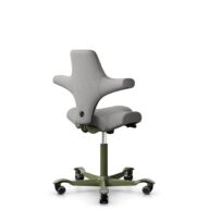 HÅG Capisco 8106 - Cura Loop (Gabriel) - Polyester recyclé - CLP60110 Light grey - Moss Grey - 200 mm (hauteur d’assise 46–64 cm) - Roues dures pour sols souples thumbnail