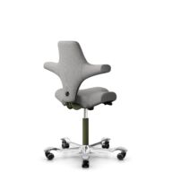 HÅG Capisco 8106 - Cura Loop (Gabriel) - Polyester recyclé - CLP60110 Light grey - Moss Grey - 200 mm (hauteur d’assise 46–64 cm) - Roues dures pour sols souples thumbnail