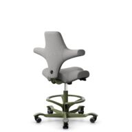 HÅG Capisco 8106 - Cura Loop (Gabriel) - Poliéster reciclados - CLP60110 Light grey - Moss Grey - 200 mm (seat height 46-64cm) - Hard castors for soft floors thumbnail