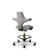 HÅG Capisco 8106 - Cura Loop (Gabriel) - Recycled Polyester - CLP60110 Light grey - Moss Grey - 265 mm (seat height 53-79cm) - Soft castors for hard floors thumbnail