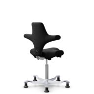 HÅG Capisco 8106 - Cura Loop (Gabriel) - Poliéster reciclados - CLP60999 Black - Silver - 150mm (seat height 40–55cm) - Glides thumbnail
