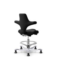 HÅG Capisco 8106 - Cura Loop (Gabriel) - Recycled Polyester - CLP60999 Black - Silver - 200 mm (seat height 46-64cm) - Glides thumbnail