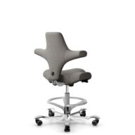 HÅG Capisco 8106 - Cura Loop (Gabriel) - Polyester recyclé - CLP61168 Beige-grey - Argent - 265 mm (hauteur d’assise 53–79 cm) - Roues souples pour sols durs thumbnail