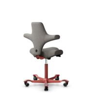 HÅG Capisco 8106 - Cura Loop (Gabriel) - Polyester recyclé - CLP61168 Beige-grey - Blush Rose - 265 mm (hauteur d’assise 53–79 cm) - Roues dures pour sols souples thumbnail