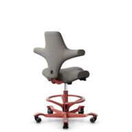 HÅG Capisco 8106 - Cura Loop (Gabriel) - Recycled Polyester - CLP61168 Beige-grey - Blush Rose - 265 mm (seat height 53-79cm) - Hard castors for soft floors thumbnail