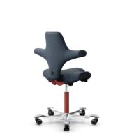 HÅG Capisco 8106 - Cura Loop (Gabriel) - Polyester recyclé - CLP66165 Blue - Blush Rose - 265 mm (hauteur d’assise 53–79 cm) - Roues souples pour sols durs thumbnail