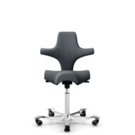 HÅG Capisco 8106 - Select (Gabriel) - Laine / Polyamide - SC60003 - Grey - Blanc - 150 mm (hauteur d’assise 40–55 cm) - Roues souples pour sols durs thumbnail