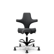 HÅG Capisco 8106 - Select (Gabriel) - Laine / Polyamide - SC60134 Dark Grey - Noir - 265 mm (hauteur d’assise 53–79 cm) - Patins thumbnail