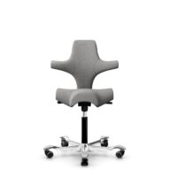 HÅG Capisco 8106 - Cura Loop (Gabriel) - Recycled Polyester - CLP60110 Light grey - Black - 200 mm (seat height 46-64cm) - Hard castors for soft floors thumbnail