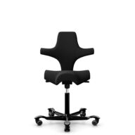 HÅG Capisco 8106 - Xtreme (Camira) - Polyester recyclé - EXR009 - Black - Noir - 150 mm (hauteur d’assise 40–55 cm) - Roues dures pour sols souples thumbnail