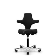 HÅG Capisco 8106 - Xtreme (Camira) - Recycled Polyester - EXR009 - Black - Black - 150mm (seat height 40–55cm) - Soft castors for hard floors thumbnail