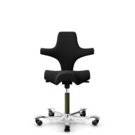 HÅG Capisco 8106 - Xtreme (Camira) - Polyester recyclé - EXR009 - Black - Moss Grey - 200 mm (hauteur d’assise 46–64 cm) - Roues dures pour sols souples thumbnail
