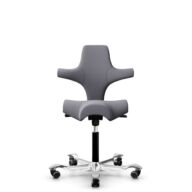 HÅG Capisco 8106 - Xtreme (Camira) - Recycled Polyester - EXR081 - Grey - Black - 265 mm (seat height 53-79cm) - Hard castors for soft floors thumbnail