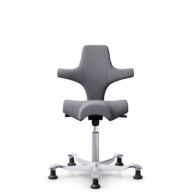 HÅG Capisco 8106 - Xtreme (Camira) - Recycled Polyester - EXR081 - Grey - Silver - 265 mm (seat height 53-79cm) - Glides thumbnail