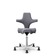 HÅG Capisco 8106 - Xtreme (Camira) - Polyester recyclé - EXR081 - Grey - Argent - 265 mm (hauteur d’assise 53–79 cm) - Patins thumbnail