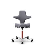 HÅG Capisco 8106 - Xtreme (Camira) - Recycled Polyester - EXR081 - Grey - Blush Rose - 200 mm (seat height 46-64cm) - Soft castors for hard floors thumbnail