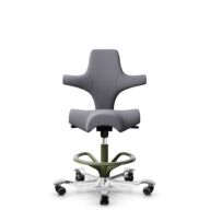 HÅG Capisco 8106 - Xtreme (Camira) - Polyester recyclé - EXR081 - Grey - Moss Grey - 200 mm (hauteur d’assise 46–64 cm) - Roues souples pour sols durs thumbnail