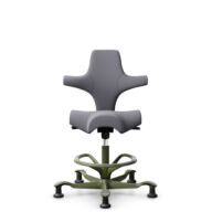 HÅG Capisco 8106 - Xtreme (Camira) - Recycled Polyester - EXR081 - Grey - Moss Grey - 200 mm (seat height 46-64cm) - Glides thumbnail