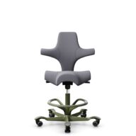 HÅG Capisco 8106 - Xtreme (Camira) - Recyceltes Polyester - EXR081 - Grey - Moss Grey - 265 mm (Sitzhöhe 53-79cm) - Weiche Rollen für harte Böden thumbnail