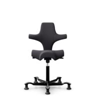 HÅG Capisco 8106 - Xtreme (Camira) - Polyester recyclé - EXR145 - Charcoal - Noir - 200 mm (hauteur d’assise 46–64 cm) - Patins thumbnail
